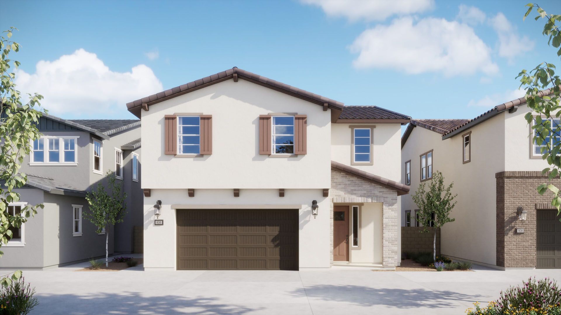 Adobe Ranch Elevation - Plan 1 - Juniper - Harvest at Limoneira