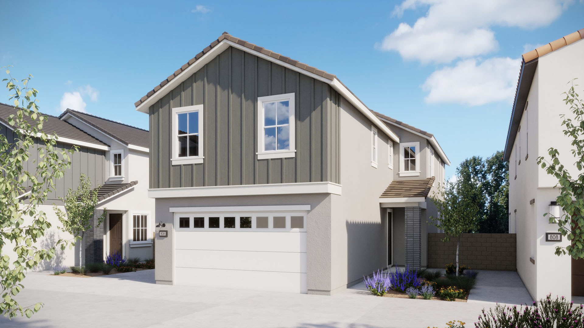 Contemporary Farmhouse Elevation - Plan 1 - Arbor - Harvest at Limoneira