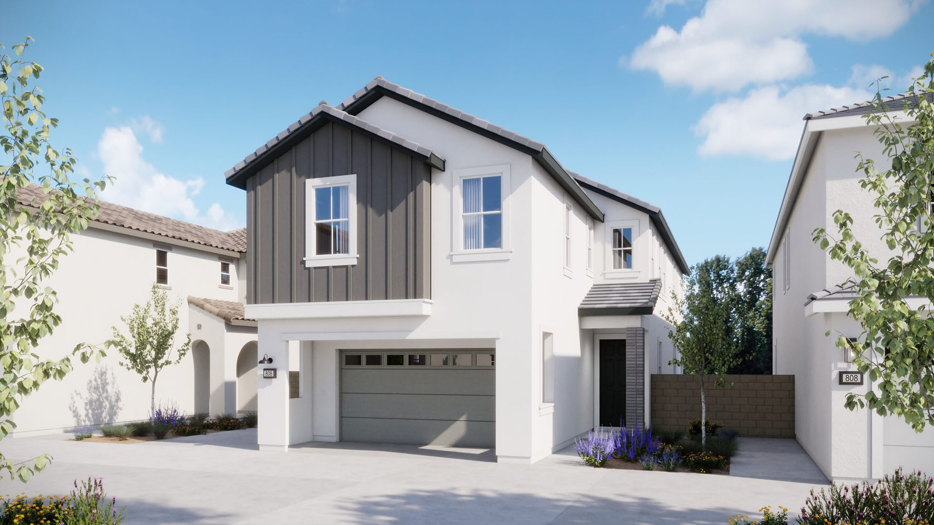 Contemporary Farmhouse Elevation - Plan 3 - Arbor - Harvest at Limoneira