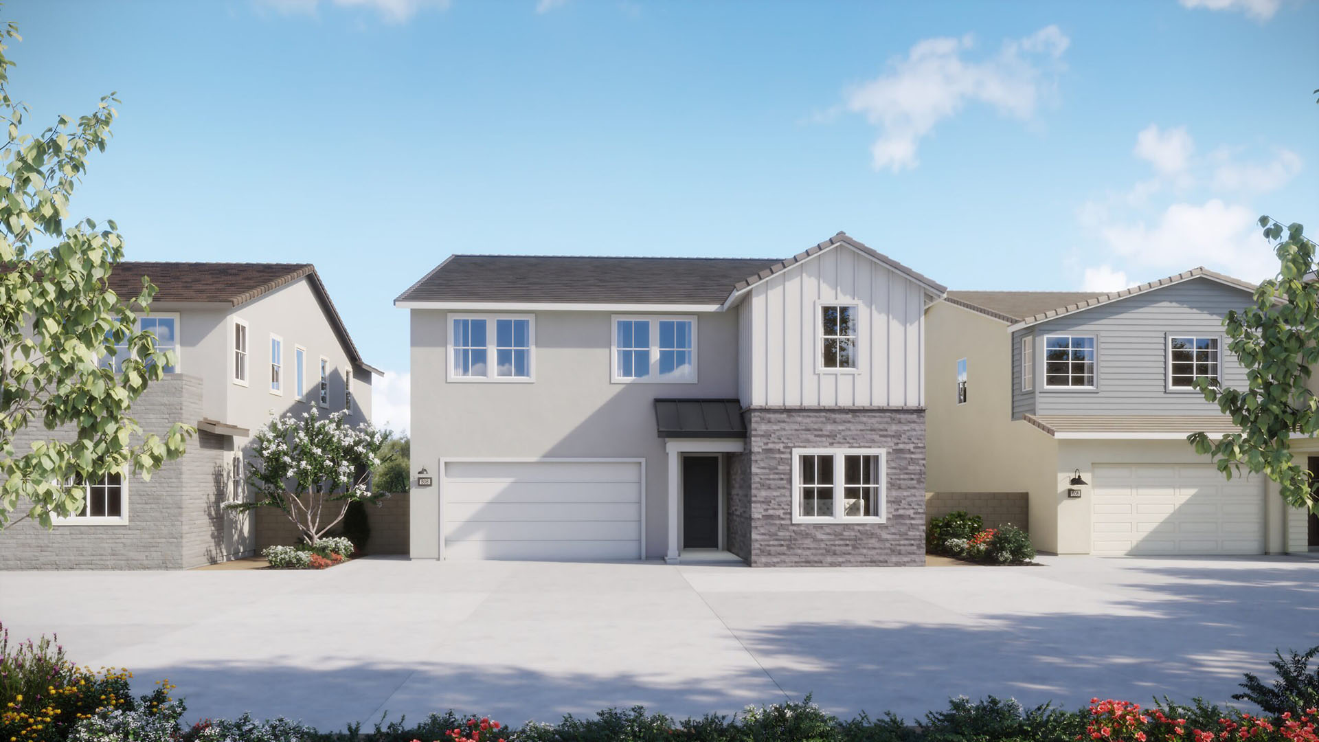 Contemporary Farmhouse Elevation - Plan 3 - Laurel - Harvest at Limoneira