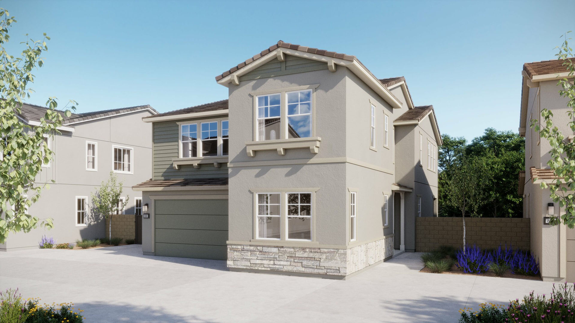 Craftsman Elevation - Plan 2 - Sycamore - Harvest at Limoneira