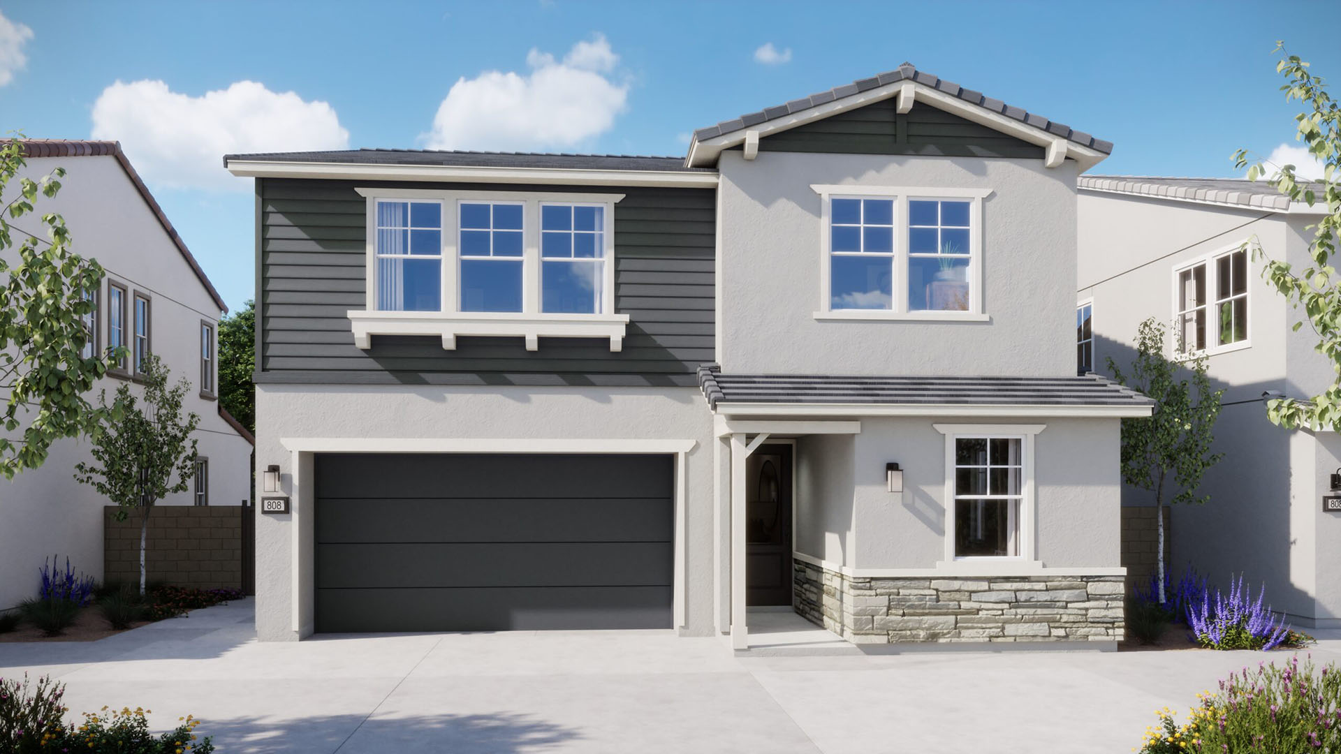 Craftsman Elevation - Plan 3 - Sycamore - Harvest at Limoneira