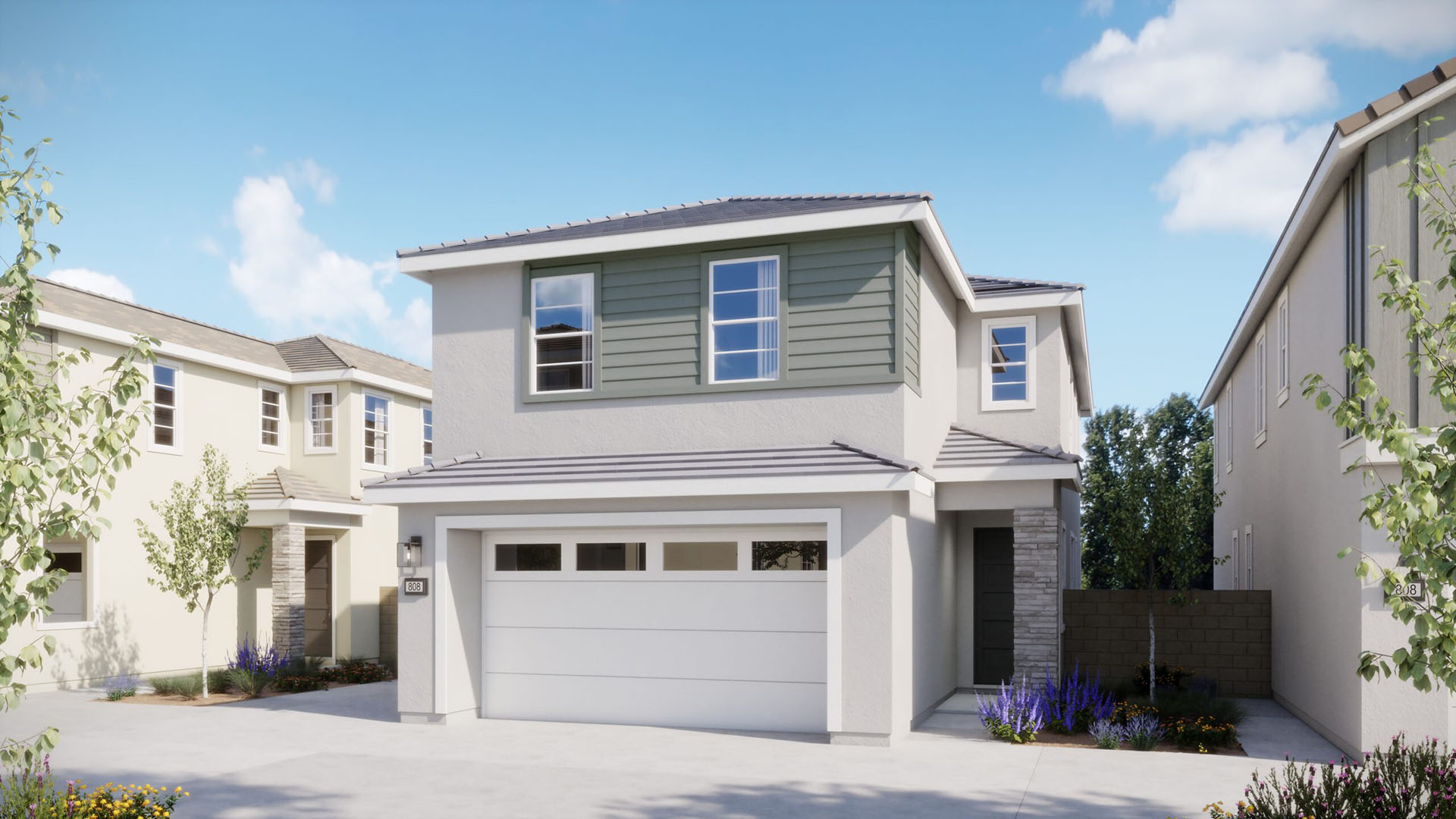 Modern Seaside Elevation - Plan 2 - Arbor - Harvest at Limoneira