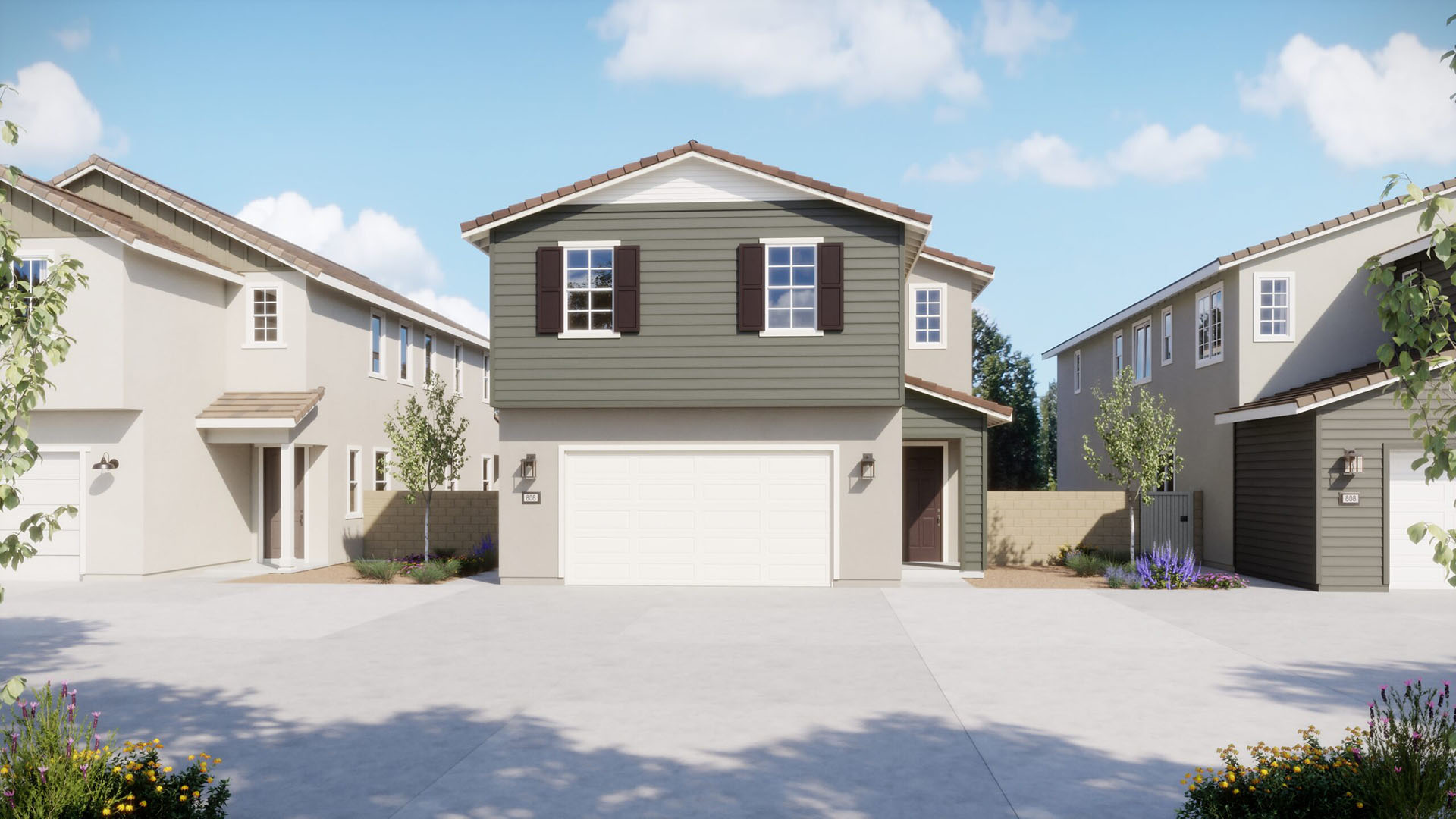 Traditional Elevation - Plan 3 - Oak - Harvest at Limoneira